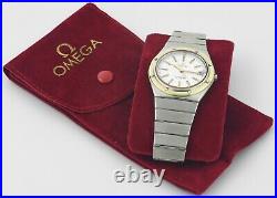 Rare OMEGA Constellation Marine Quartz 18Kt S/ Steel Vintage Mens Wrist Watch