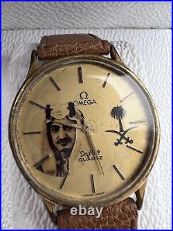 Rare! OMEGA De Ville Gold Men's Watch 151.0039 Faisal of Saudi Arabia