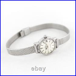 Rare OMEGA Geneve Geneva 566.002 Cal. 684 Date Silver Women s Automatic Vintage