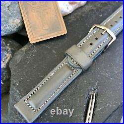 Rare Omega 5/8 Gray Calf Leather Premium nos 1950s Vintage Watch Band