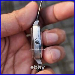 Rare Omega Geneve 162.0010 Automatic 565 Square Silver Dial Vintage Watch Men