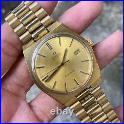 Rare Omega Genève Ref 166.099 Automatic cal. 1481 All Gold Swiss Watch Vintage