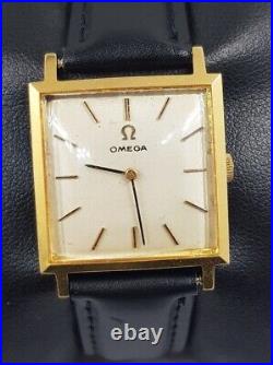 Rare Omega Mens Gold Plated Swiss Watch Ref 111.024 Cal 620 Square Dial