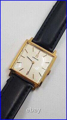 Rare Omega Mens Gold Plated Swiss Watch Ref 111.024 Cal 620 Square Dial