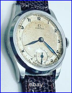 Rare Omega Military WWII 1935 Cal. 26.5 SOB Sector Dial 31mm Mens Vintage Watch
