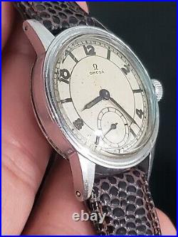 Rare Omega WWII Cal. R17.8 Men's Military 1940s Watch Ref 2144 Serviced