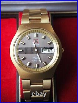 Rare Omega Watch Electronic f300hz Gold Filled Full Set Vintage