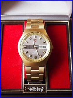 Rare Omega Watch Electronic f300hz Gold Filled Full Set Vintage