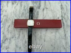 Rare & Stylish Omega Square Cushion 18ct Gold Automatic Gents Vintage 1969 Watch