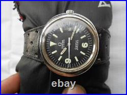 Rare Super Vtg Omega? Dynamic Geneve Date Black Dial Mens Automatic Wristwatch