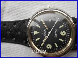 Rare Super Vtg Omega? Dynamic Geneve Date Black Dial Mens Automatic Wristwatch