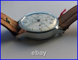 Rare Unique Lemania Vintage Chronograph watch 1957 As Omega Speedmaster 321 NOS