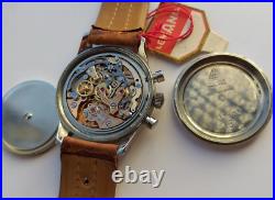 Rare Unique Lemania Vintage Chronograph watch 1957 As Omega Speedmaster 321 NOS