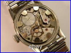 Rare Vintage 1940 Ww2 Era Omega 15j Military Mens Ss Watch Runs Needs Clean