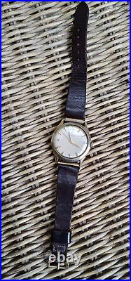 Rare Vintage 1950s 1960s Gold Filled Men's Omega Watch needs service, see desc
