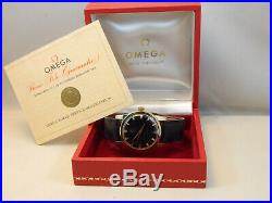 Rare Vintage 1950s Omega Seamaster Automatic Cal 501 Cross Hair Dial Box Papers