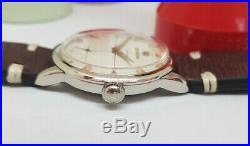 Rare Vintage 1952 Omega Geneve Sub Second Silver Dial Cal266 Man's Watch
