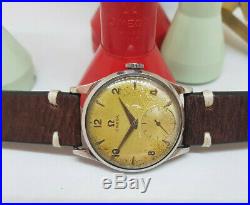 Rare Vintage 1954 Omega Sub Second Silver Dial Cal266 Man's Watch