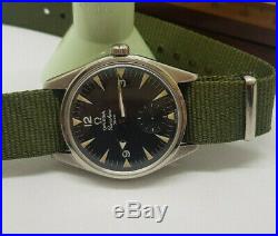 Rare Vintage 1958 Omega Ranchero 2990 1 Cal267 Black Dial Man's Watch