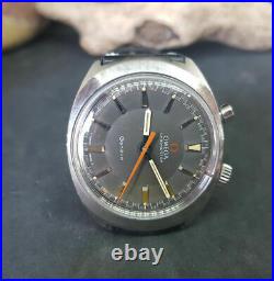 Rare Vintage 1968 Omega Chronostop Driver Grey Dial Manual Wind Man's Watch
