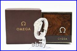 Rare Vintage 1978 N MINT withBox OMEGA 17J All Silver Oval Case Women's Watch