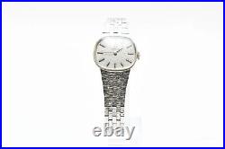Rare Vintage 1978 N MINT withBox OMEGA 17J All Silver Oval Case Women's Watch