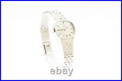 Rare Vintage 1978 N MINT withBox OMEGA 17J All Silver Oval Case Women's Watch