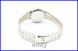Rare Vintage 1978 N MINT withBox OMEGA 17J All Silver Oval Case Women's Watch