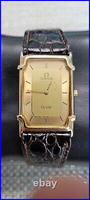 Rare Vintage 1980's Omega DeVille Cal. 1450 Swiss Quartz Men's Watch with Box