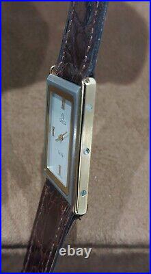 Rare Vintage 1980's Omega DeVille Swiss Quartz Watch with Box