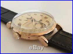Rare Vintage 40s OMEGA Cosmic 18ct Rose Gold 27DLPC Triple Date Moonphase