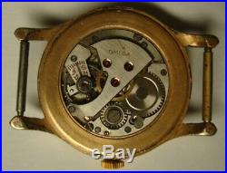 Rare Vintage Men's wrist watch OMEGA. 1950s. Gold plated