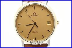 Rare Vintage N MINT OMEGA De Ville Cal. 1532 Gold Dial Quartz Men's Kanji JAPAN Rare Vintage N MINT OMEGA De Ville Cal. 1532 Gold Dial Quartz Men's Kanji JAPAN