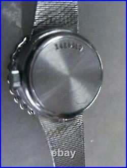 Rare Vintage Omega 14k White Gold Watch Diamond Bezel Converted to Quartz