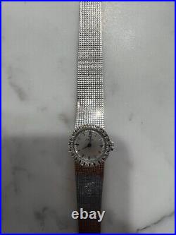 Rare Vintage Omega 18k White Gold Ladies Watch