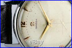 Rare Vintage Omega 2272-3 Oversize 37mm Waffle Dial Cal 265 manual winding Watch