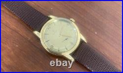 Rare Vintage Omega 2493-1 80 Microns Gold Swiss 332 17J Bumper Automatic Watch