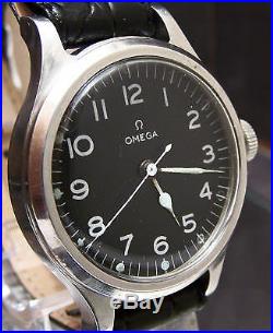 Rare Vintage Omega 56 Raf Pilots Watch Ex Ww2 6b/159 British Military Serviced