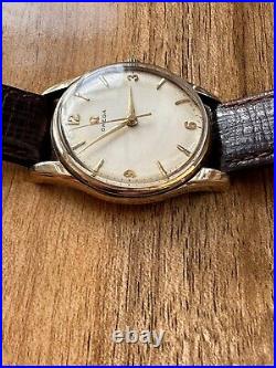 Rare Vintage Omega 9ct Gold Manual Wind Men's Watch Cal 285 1960 Ref 2388