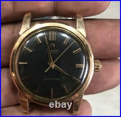 Rare Vintage Omega Automatic Seamaster Gold, Black Dail