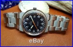 Rare Vintage Omega Dynamic Sport Black Dial Date Automatic Man's Watch