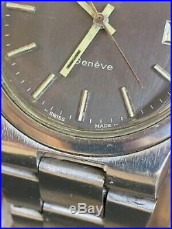 Rare Vintage Omega Geneve 136 0103 Cal 1012 Automatic Quick Set Date Watch #771