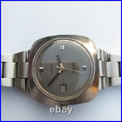Rare Vintage Omega Geneve Dynamic Automatic 166081 Date Grey Dial Men's Watch