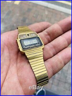 Rare Vintage Omega Memomaster LCD Digital Alarm Quartz Watch 1632 Cal 1978-81