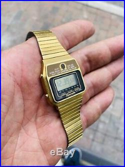 Rare Vintage Omega Memomaster LCD Digital Alarm Quartz Watch 1632 Cal 1978-81