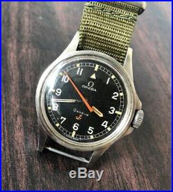 Rare Vintage Omega Military Watch Navy Hand-winding Black Dial 17 Jewels