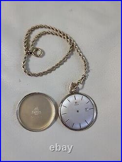 Rare Vintage Omega N6363 Manual Wind Men's Pocket Watch Date, 10K g. F