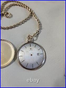 Rare Vintage Omega N6363 Manual Wind Men's Pocket Watch Date, 10K g. F