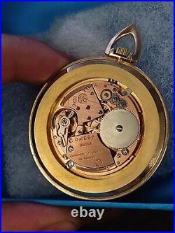 Rare Vintage Omega N6363 Manual Wind Men's Pocket Watch Date, 10K g. F