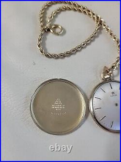 Rare Vintage Omega N6363 Manual Wind Men's Pocket Watch Date, 10K g. F